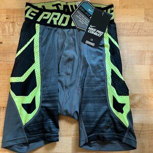New Men's Small Nike Pro Combat Hypercool Long Compression Shorts Dri Fit Black
